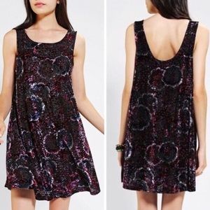 MinkPink Velvet Burnout Shift Dress